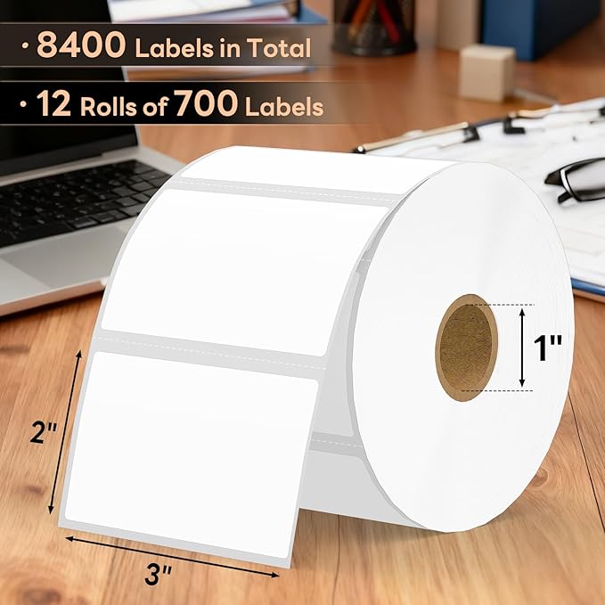 3" x 2" Direct Thermal Labels, Strong Adhesive Barcode & Return Address - Image 2