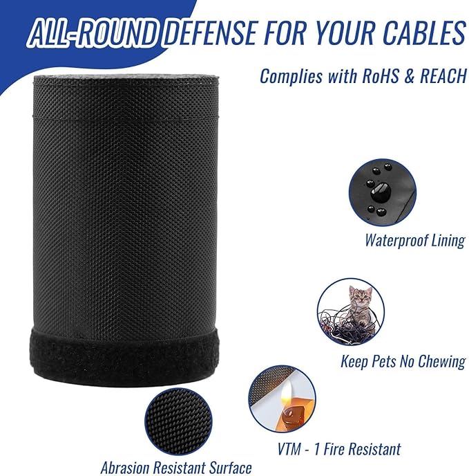 1.5" - 6.6FT Chew Proof Cord Protector from Pets, Automotive Wires - Image 3