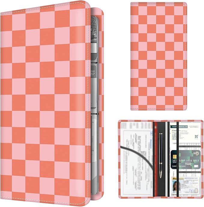 Premium Car Registration and Insurance Card Holder, Cute PU Leather Car by Unknown
