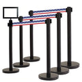 VIP Crowd Control Retractable Belt Stanchion Queue Safety Barrier Set by CrowdControlCenter