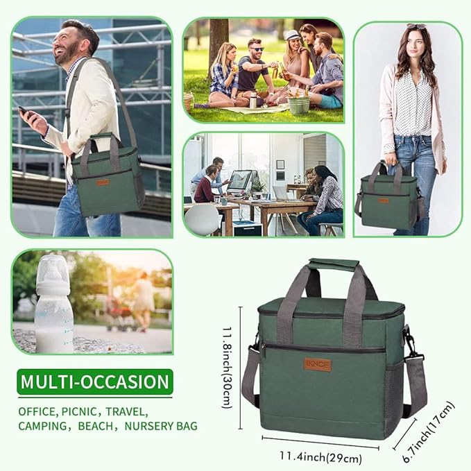 Iknoe Large Cooler Bag Collapsible 24 Can Insulated Bags Leakproof Lunch Cooler - Image 6