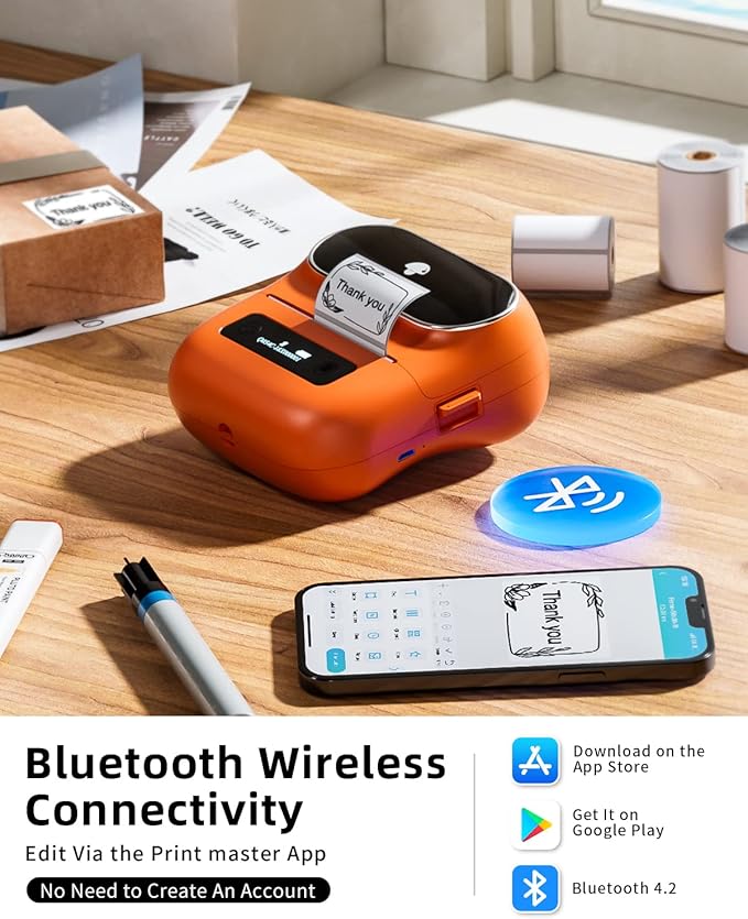Phomemo M220 Label Maker, New Flagship Barcode Printer, 3.14 '' Bluetooth - Image 3