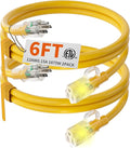 HUANCHAIN 12/3 Gauge Heavy Duty Outdoor Extension Cord 6 ft 2 Pack Waterproof by huanchain