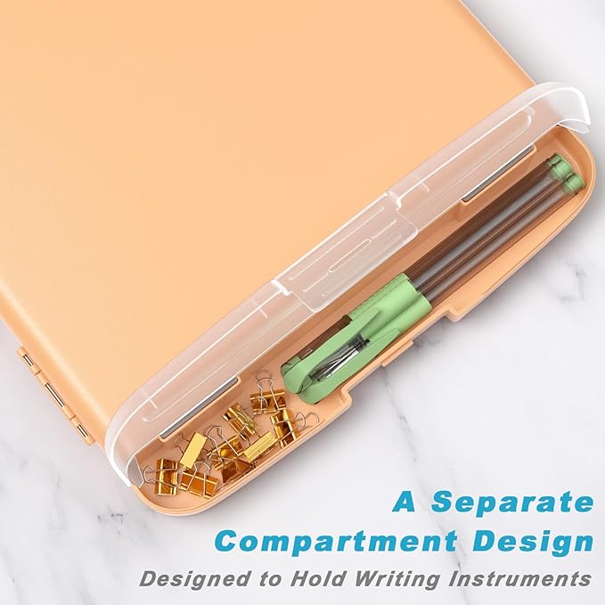 Rimilak Plastic Clipboard with Storage, 8.5 x 11 High Capacity Folio Nursing - Image 4