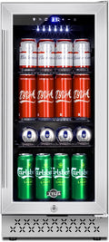 Tylza 15 Inch Beverage Refrigerator, 130 Cans Quiet Beverage Fridge by TYLZA
