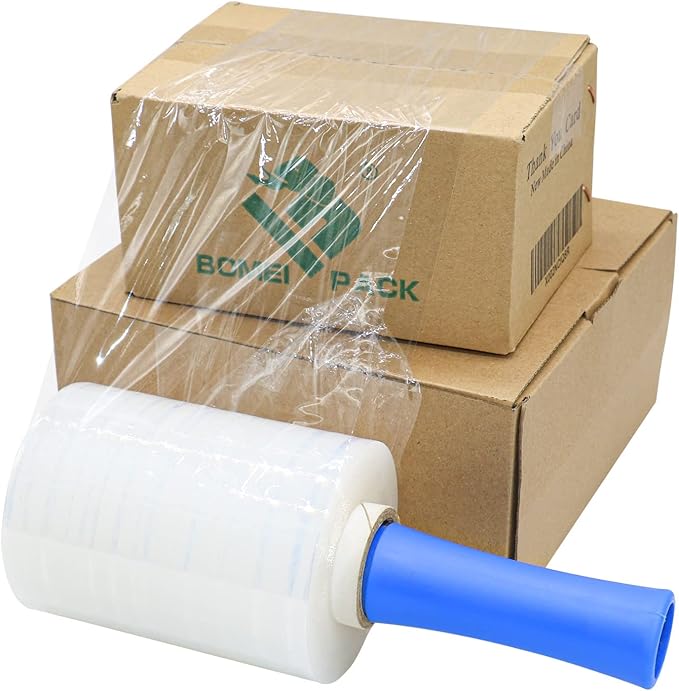 BOMEI PACK Plastics Industrial Mini Stretch Wrap Film Replacement 5" x 1000ft - Image 2