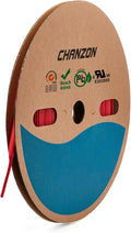 Chanzon 2:1 Ratio - 80Ft Roll - 1/4" Heat Shrink Tubing 2:1 Red Polyolefin by Chanzon