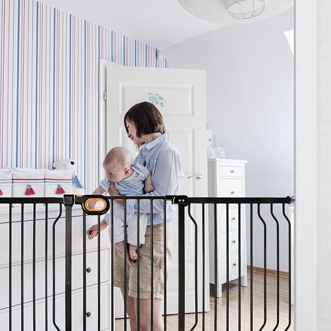 owlie Stair Baby Gate 57-66 Inch, Extra Wide Safety Gate - Image 2