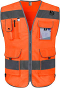 TCCFCCT Safety Vest 9 Pockets High Visibility Reflective Safety Vest by TCCFCCTPROFESSIONALSAFETYSOLUTIONS
