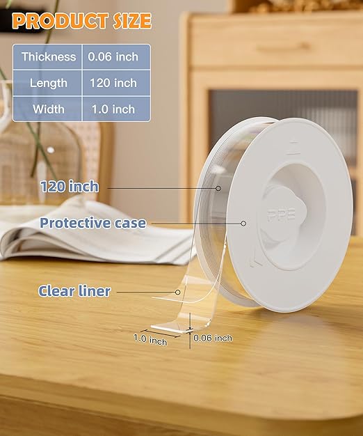 PPB Double Sided Adhesive Tape Heavy Duty, Removable Mounting Tape, Nano Tape - Image 2