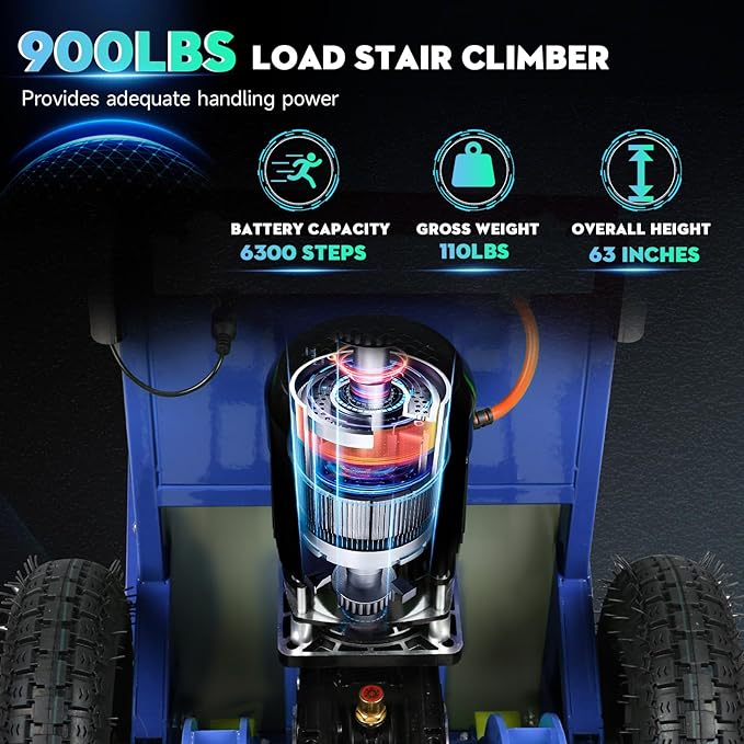 Electric Stair Climbing Dolly, 1250W Electric Stair Climbing Hand Truck - Image 2