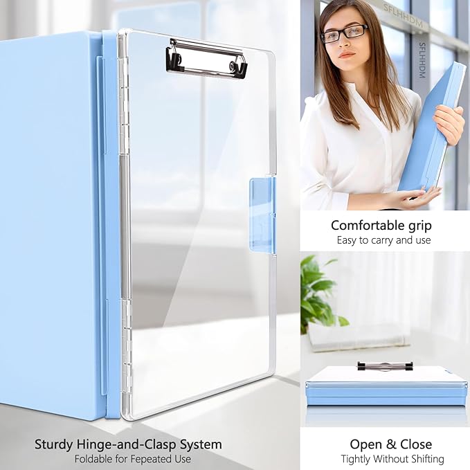 Clipboard with Storage, Heavy Duty Clip Boards 8.5x11 with 2 Storage Case - Image 6