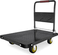 Platform Truck, Foldable Flatbed Cart Heavy Duty Push Cart Dolly Large Platform by Warmyou