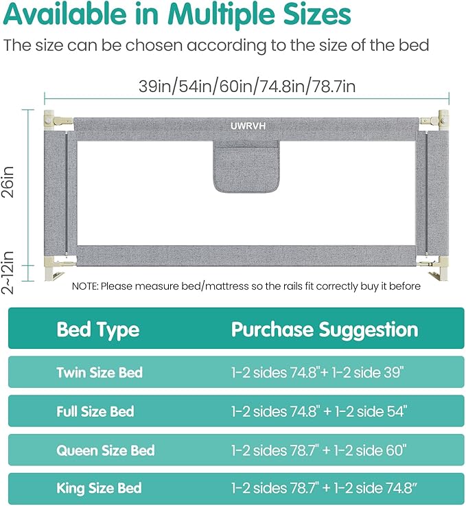Bed Rails for Toddlers, Toddler Bed Rails, Bed Rail for Baby - Image 3