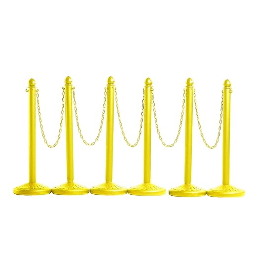Montour Line Plastic Stanchion Yellow 2.5 Inch Diameter by Crowd+Control+Warehouse