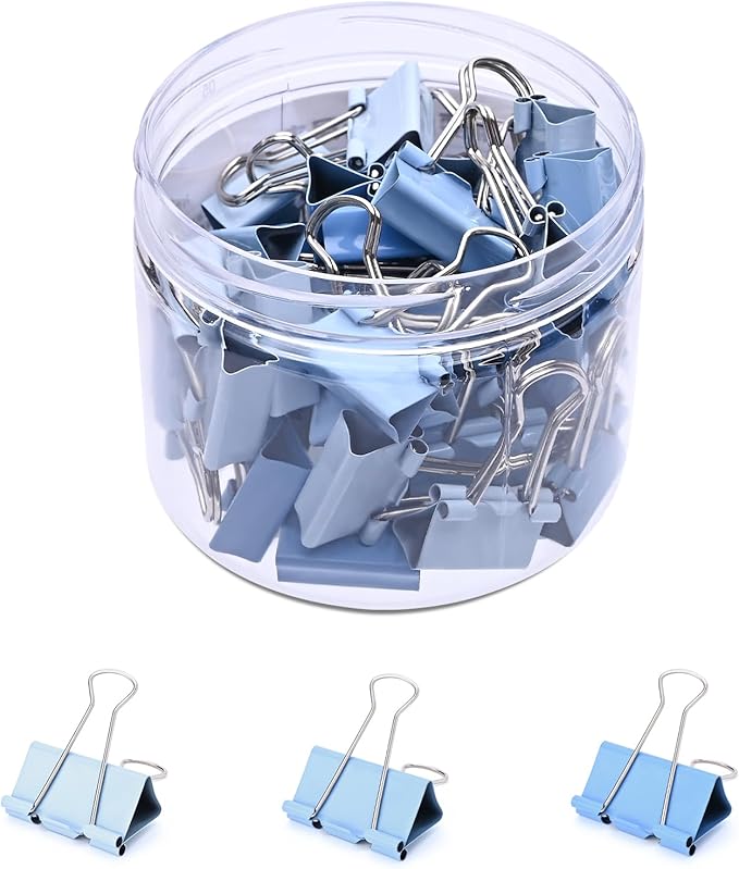 Temiary Aesthetic Binder Clips, Binding Paperwork Clamps by Temiary