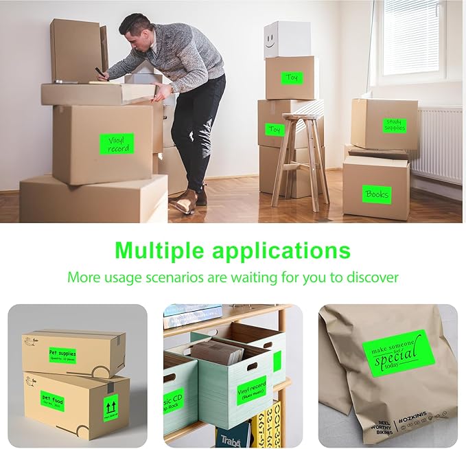 3 X 5 Inch Printable Waterproof Rectangle Color Coding Labels, 300 Per Roll - Image 6