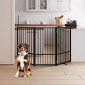 3 Panels Full Metal Freestanding Dog Gates, 60” W x 36” H Folding Pet Gate Fence by Unknown