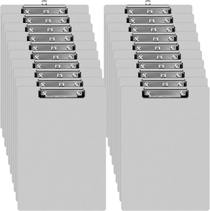 Epakh 24 Pieces Clipboard Bulks Metal Clipboard Aluminum Office Low Profile by Epakh