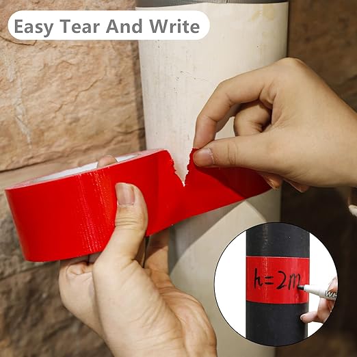 COSIMIXO 5-Pack Red Heavy Duty Duct Tape, 2 inches x 30 Yards, No Residue - Image 3