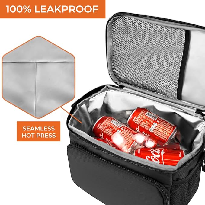 opux Insulated Lunch Bag for Men Women, Soft Lunch Box for Office Work School - Image 4