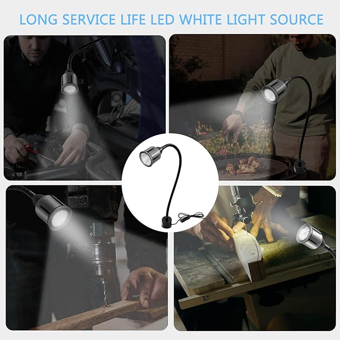 Magnetic LED Work Light with Flexible Gooseneck and Magnetic Base, Magnetic LED - Image 7