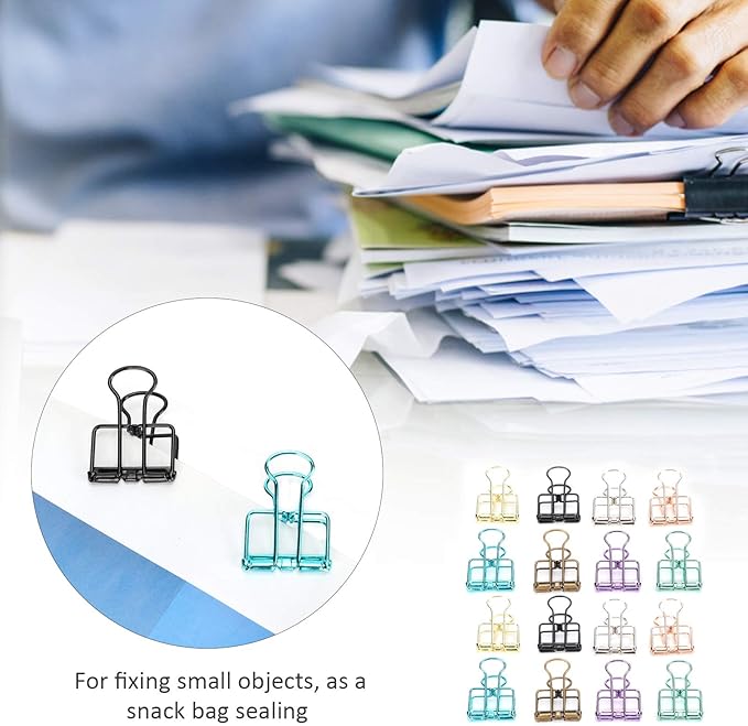 16 Pcs Hollow Binder Clips - Image 3