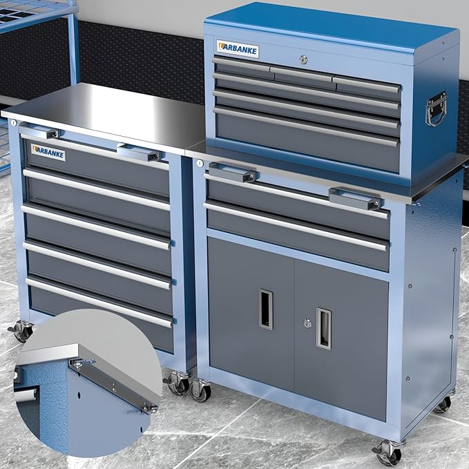 LARBANKE 5-Drawer&8-Drawer Tool Chest combination, - Image 7