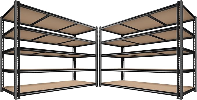 3500LBS Garage Shelving 60" W Metal Shelving 72" H Storage Shelves Heavy Duty 5 by Unknown