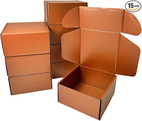 15 Pcs 6 x 6 x 3 inches Corrugated Cardboard Gift Boxes Recyclable Shipping by Unknown