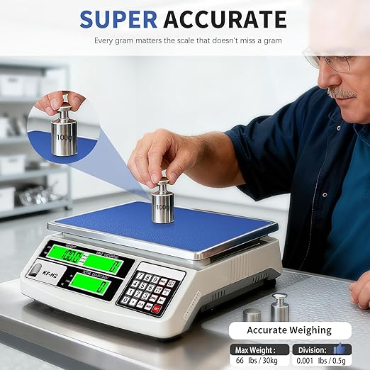 MEIYA Industrial Counting Scale, 30kg/0.5g Digital Coin Scale - Image 2