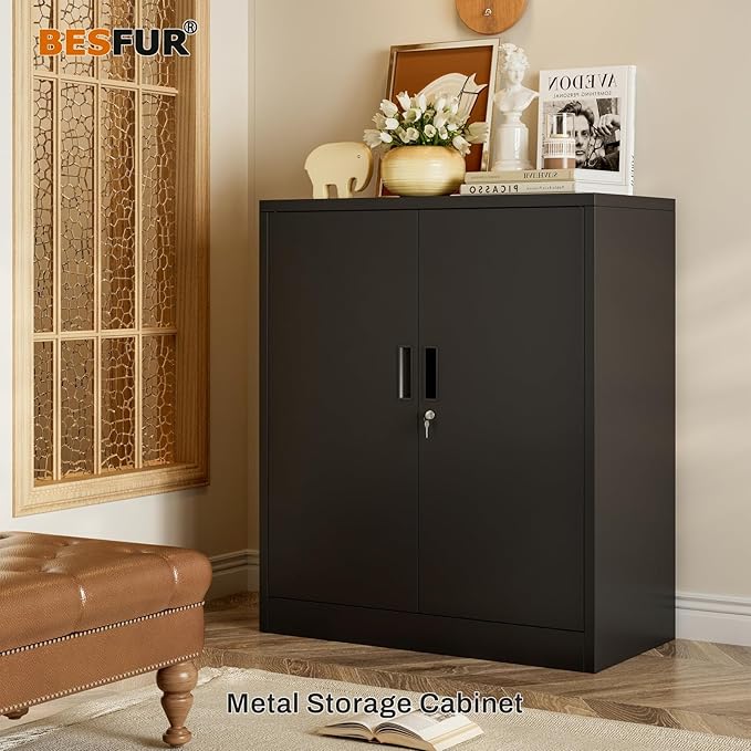BESFUR Metal Storage Cabinet 36" H, Garage Storage Cabinet - Image 4