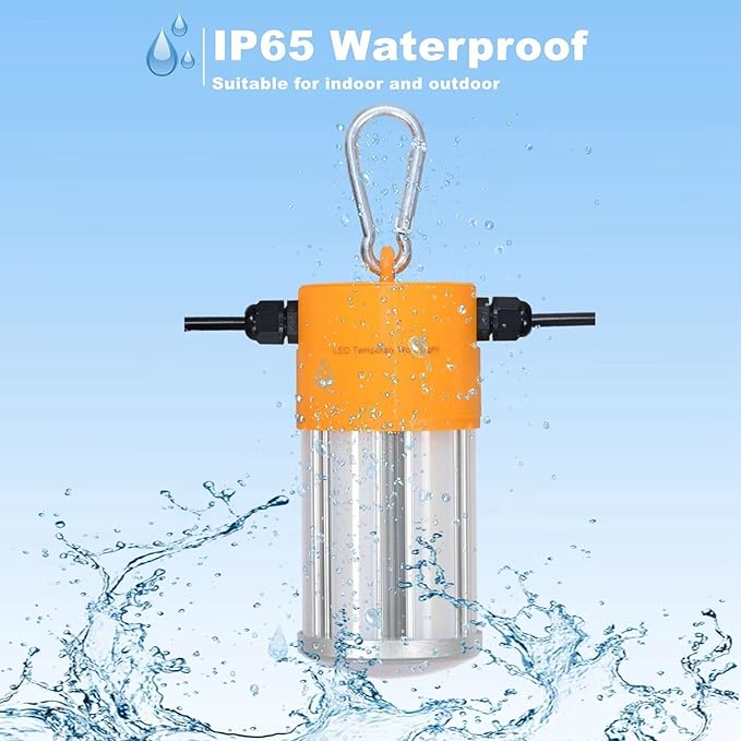 100W LED Temporary Construction String Light, 50FT LED Suspended Jobsite Light - Image 4