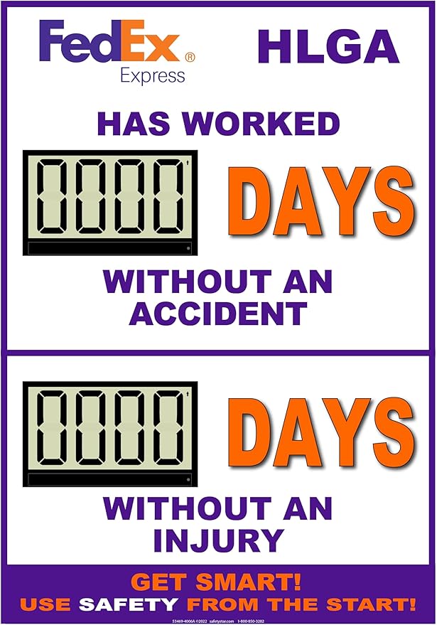 Battery Operated Custom Safety Digital Scoreboard 20" × 28" | Indoor Digital - Image 3