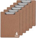 Clipboards, PANDRI 6 Pack Hardboard Office Clipboards, Low Profile Clip by PANDRI