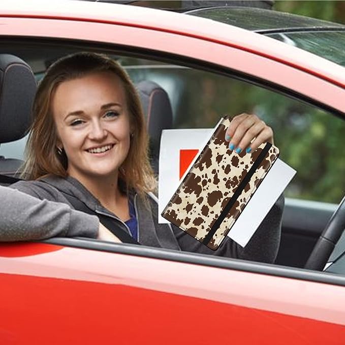 Car Registration and Insurance Card Holder, Leather Vehicle Card Document Glove - Image 7