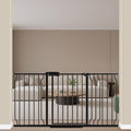 ALLAIBB Extra Wide Pressure Mount Baby Gate Auto Close Black Metal Child Dog by ALLAIBB
