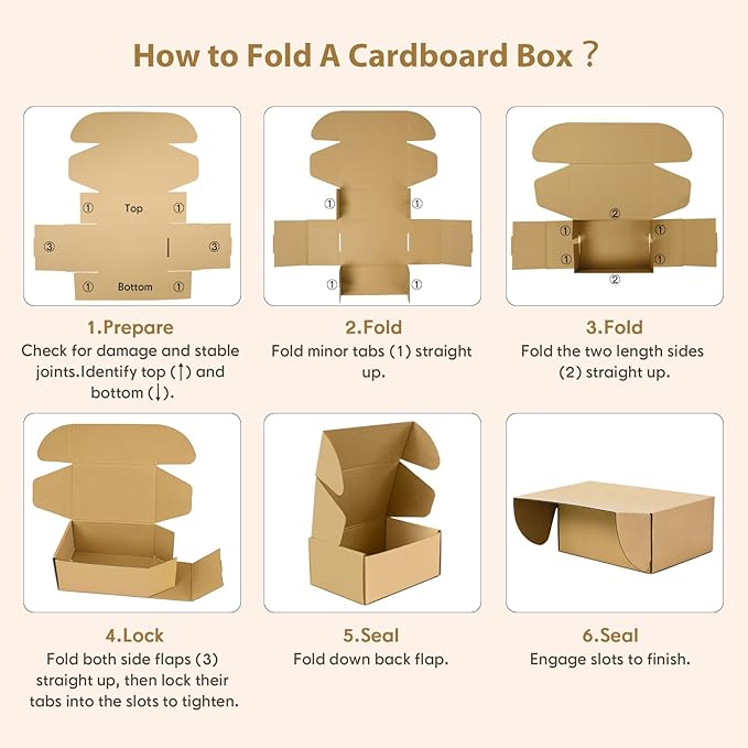 12x9x4 inches Shipping Boxes Set of 20, Small Corrugated Cardboard Box - Image 5