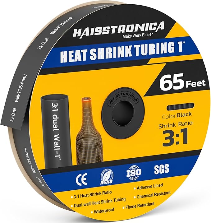 haisstronica 3:1 Heat Shrink Tubing, Shrink Ratio Adhesive Lined Marine Grade by HAISSTRONICA
