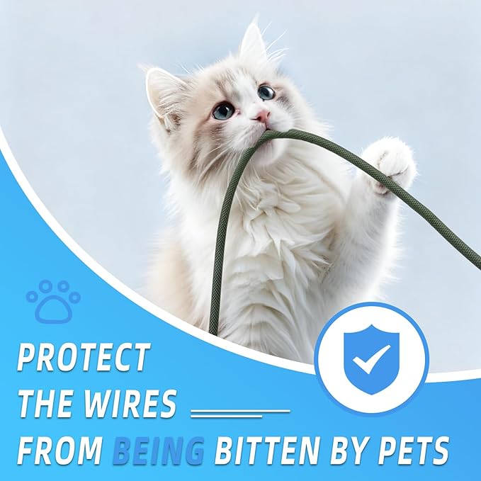 Automotive Wire Loom Tubing, Split Braided Cord Protectors from Pets No Chew - Image 5