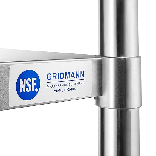 GRIDMANN NSF Stainless Steel Work & Prep Table 60 x 30 Inches - Image 6