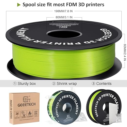 Geeetech 1.75mm PLA 3D Printer Filament, 1kg Spool, Upgrade Tidy Winding - Image 6