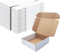 9x9x3 Inches White Shipping Boxes Set of 25，Cardboard Boxes Recyclable by Piscepio