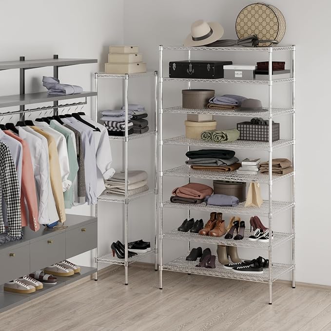 24" Deep x 42" Wide x 86" Height Wire Shelving Kit | 8-Tier | NSF Commercial - Image 5