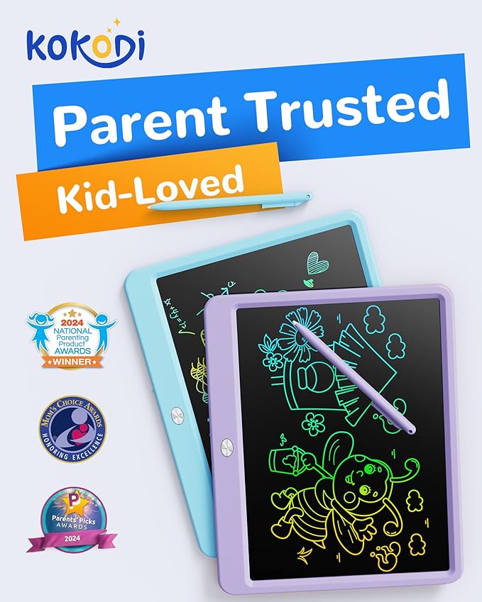 KOKODI LCD Writing Tablet, 12 Inch Colorful Toddler Doodle Board Drawing Tablet - Image 2