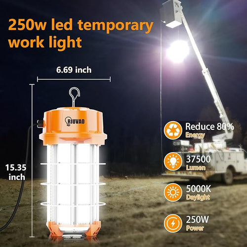 250W LED Temporary Work Light 37500Lm 5000K Construction Lights Led Work Light - Image 2