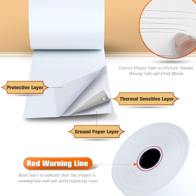2 1/4" x 150' Thermal Paper, Adding Machine/Calculator POS Receipt paper - Image 3