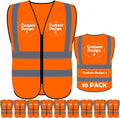 BeautyWill Custom Safety Vest Customized Logo Class 2 High Visibility by BeautyWill