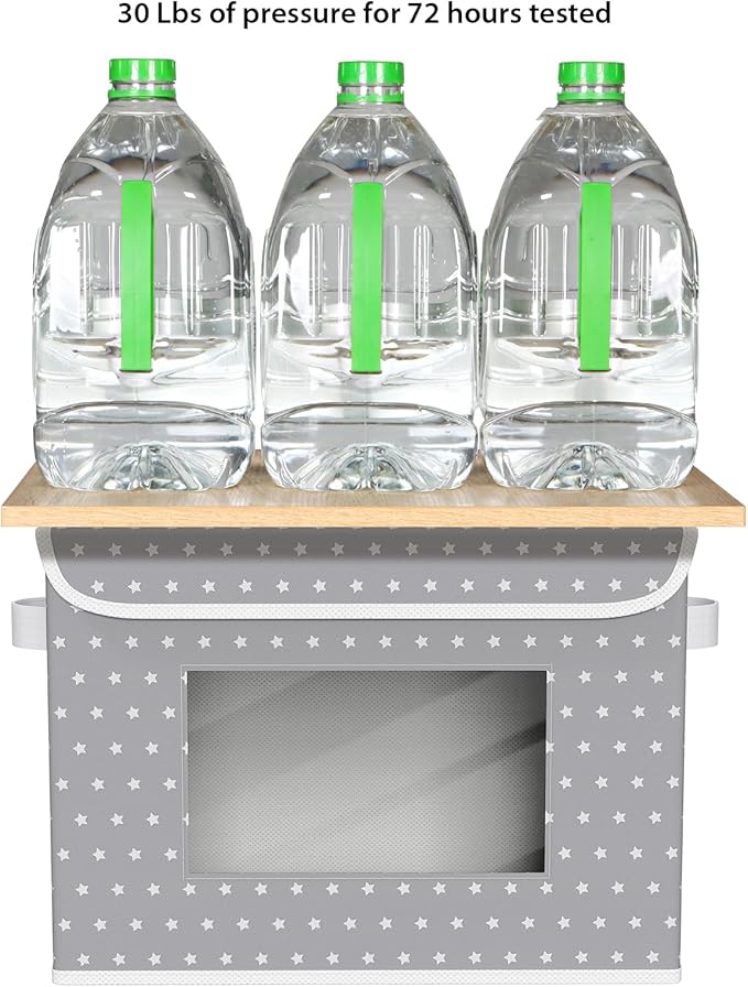 Univivi Fabric Foldable Storage Boxes Large Collapsible Stackable Storage Bins - Image 3