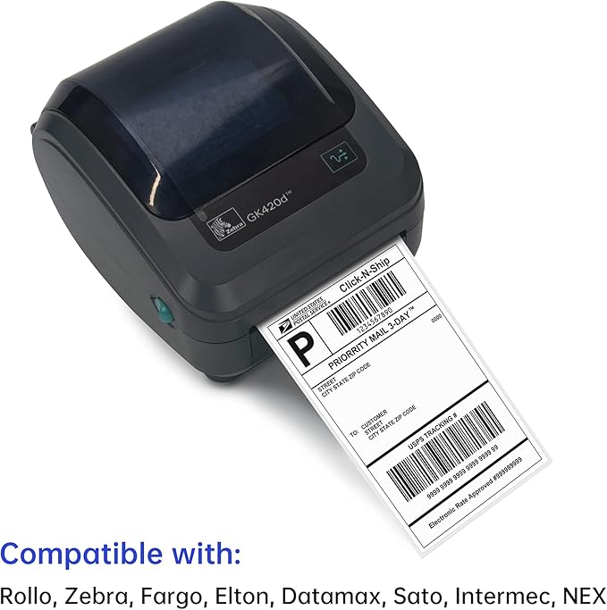 ESSENTIAL Fanfold 4" X 6" Direct Thermal Shipping Labels - Image 4